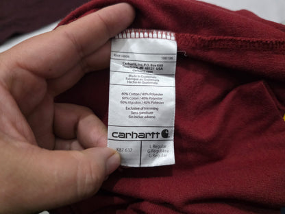 Playera Carhartt Grande L Rojo Intenso Original Fit