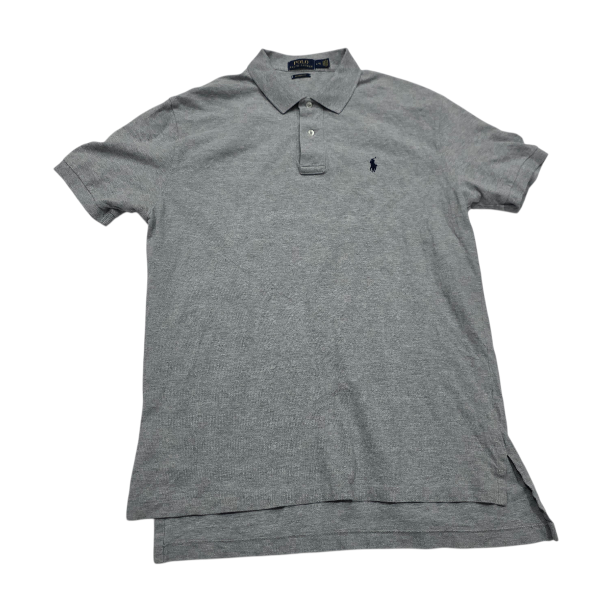 Playera Polo Ralph Laurenn Grande Classic Fit Gris Pony Azul