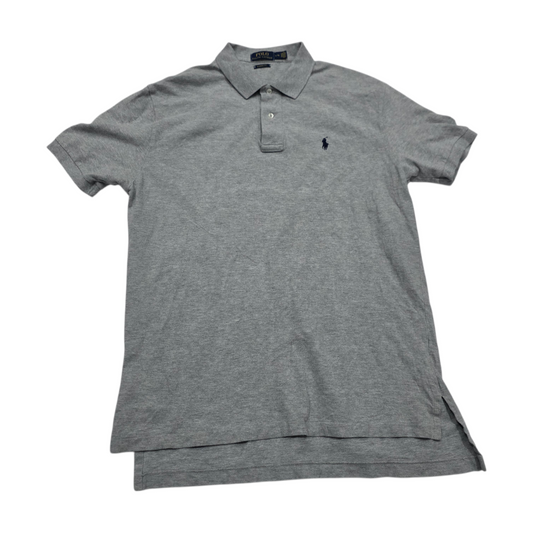 Playera Polo Ralph Laurenn Grande Classic Fit Gris Pony Azul