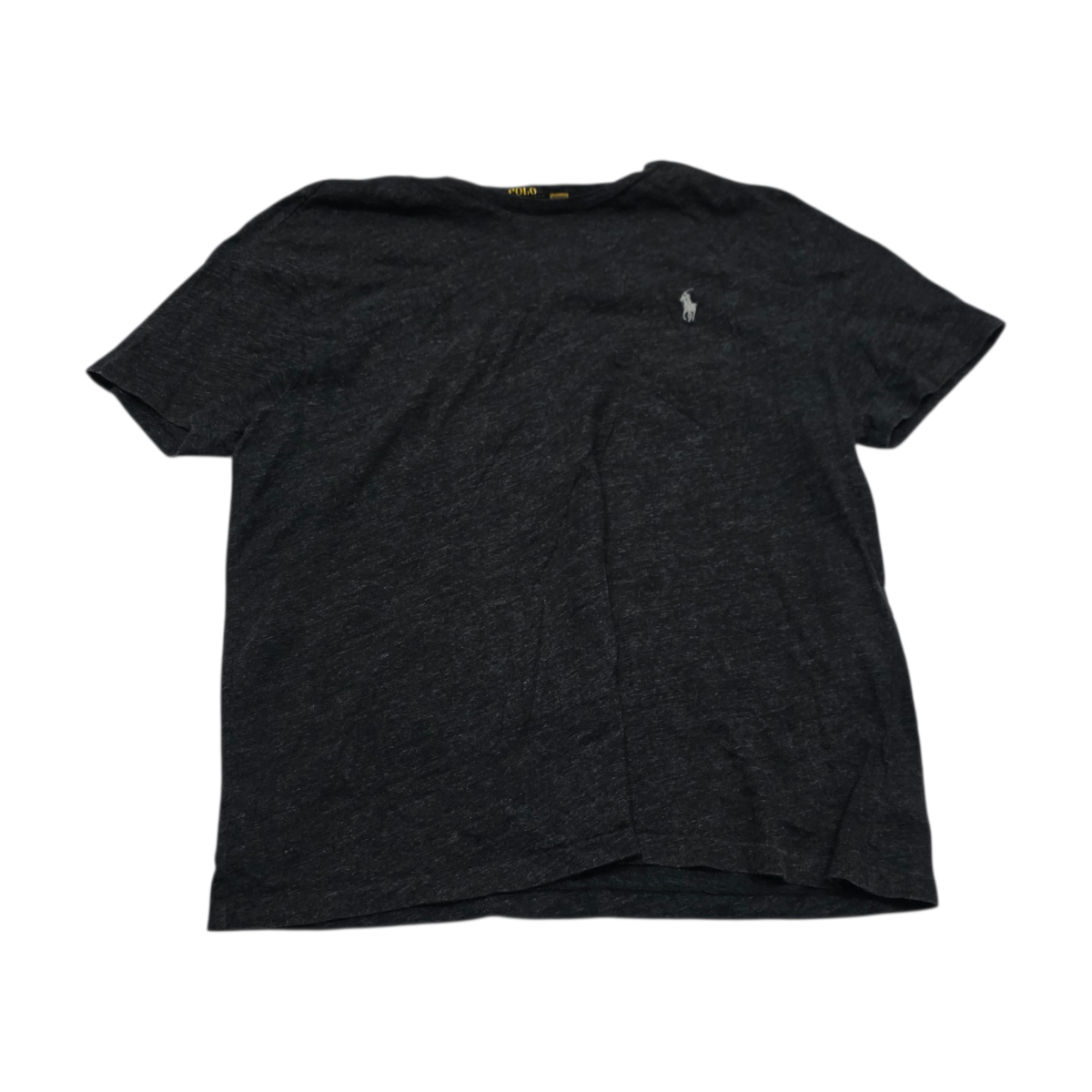 Playera Ralph Lauren Grande L Gris Classic Fit Pony Blanco