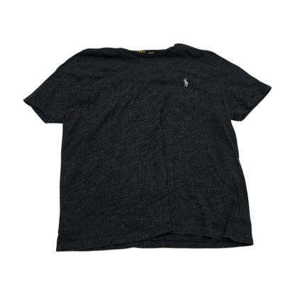 Playera Ralph Lauren Grande L Gris Classic Fit Pony Blanco