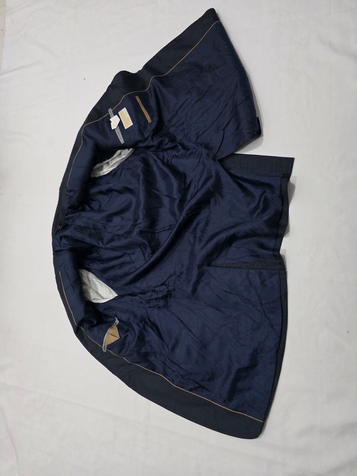 Saco Michael Kors 43l Azul Grisaceo Azul Lisa 43r