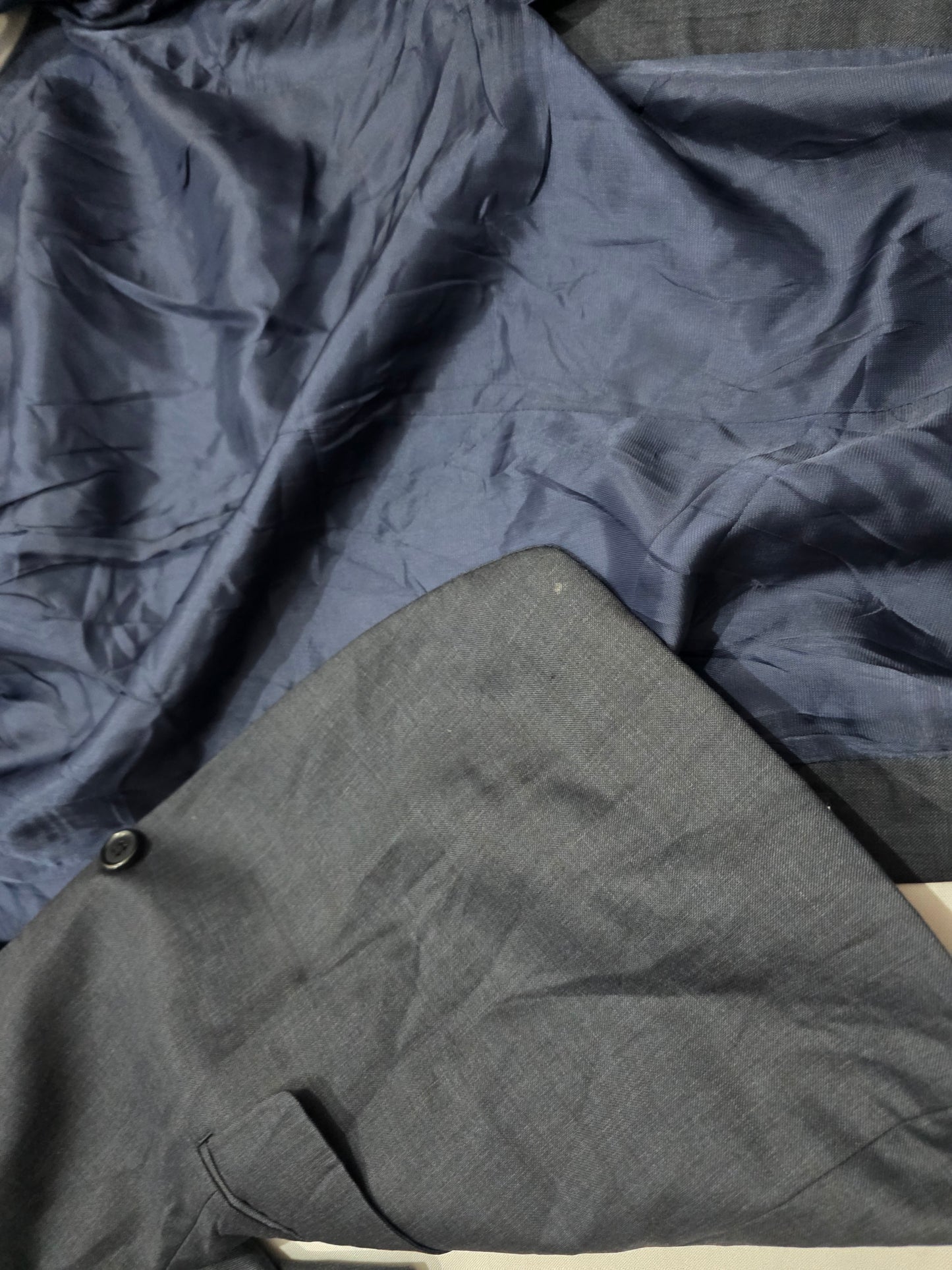 Saco Michael Kors 43l Azul Grisaceo Azul Lisa 43r