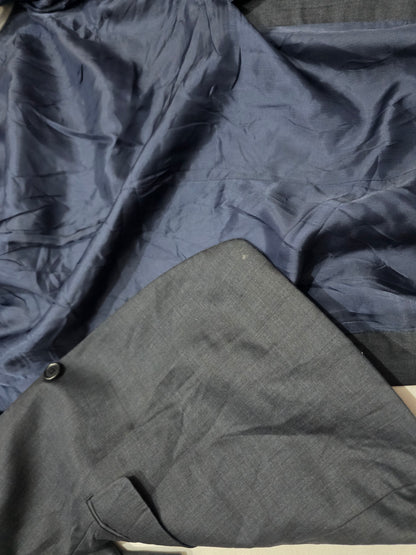 Saco Michael Kors 43l Azul Grisaceo Azul Lisa 43r