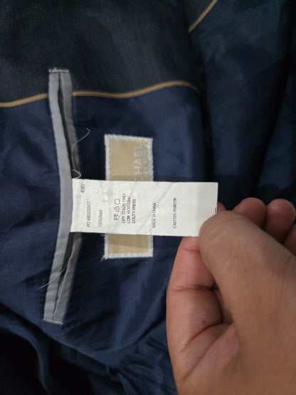 Saco Michael Kors 43l Azul Grisaceo Azul Lisa 43r
