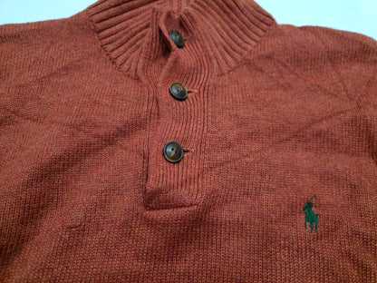 Sueter Ralph Lauren Grande L Naranja Pony Verde
