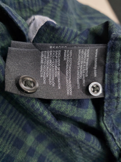 Camisa Tommy Hilfiger Xgrande Xl Custom Fit Verde Y Azul