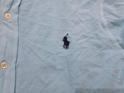 Camisa Ralph Lauren Xgrande Xl Azul Claro Featherweight Mesh