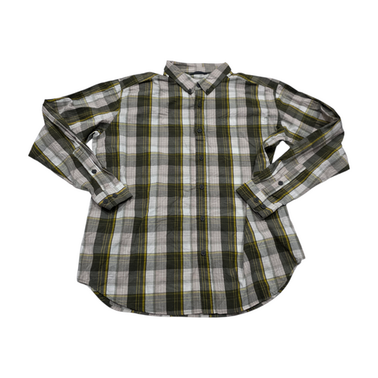 Camisa Columbia Xgrande Xl Cuadro Verde Y Gris