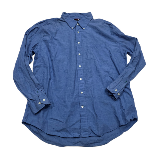 Camisa Tommy Hilfiger 2xl Azul Cuello Americano