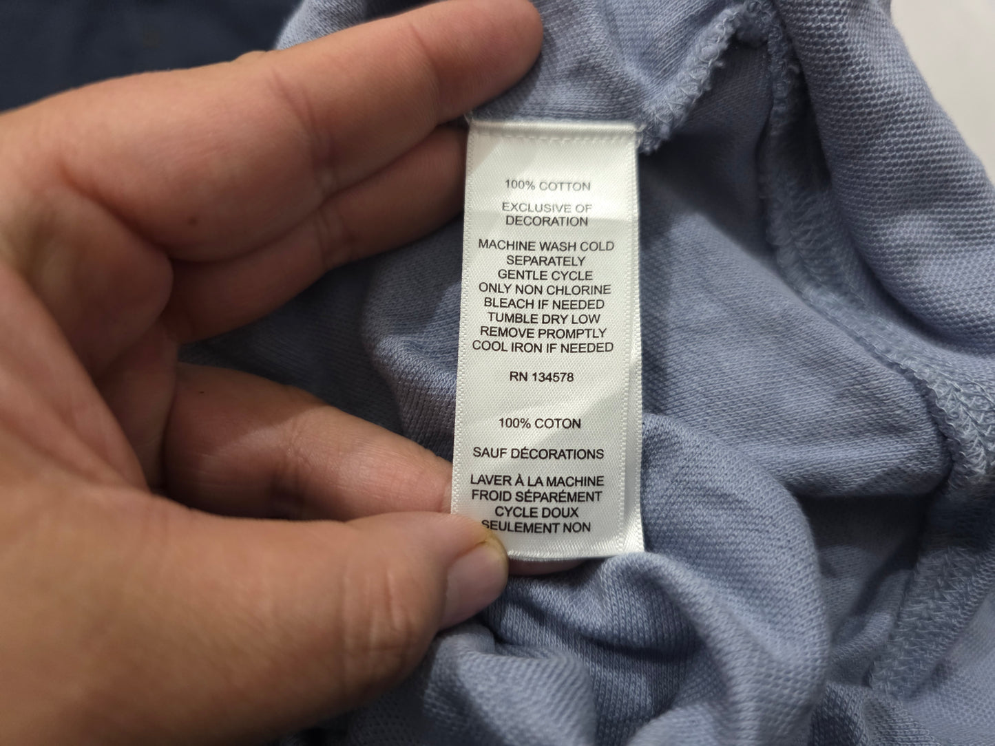 Sudadera Vineyard Vines 2xl Azul Deslavado Medio Cierre