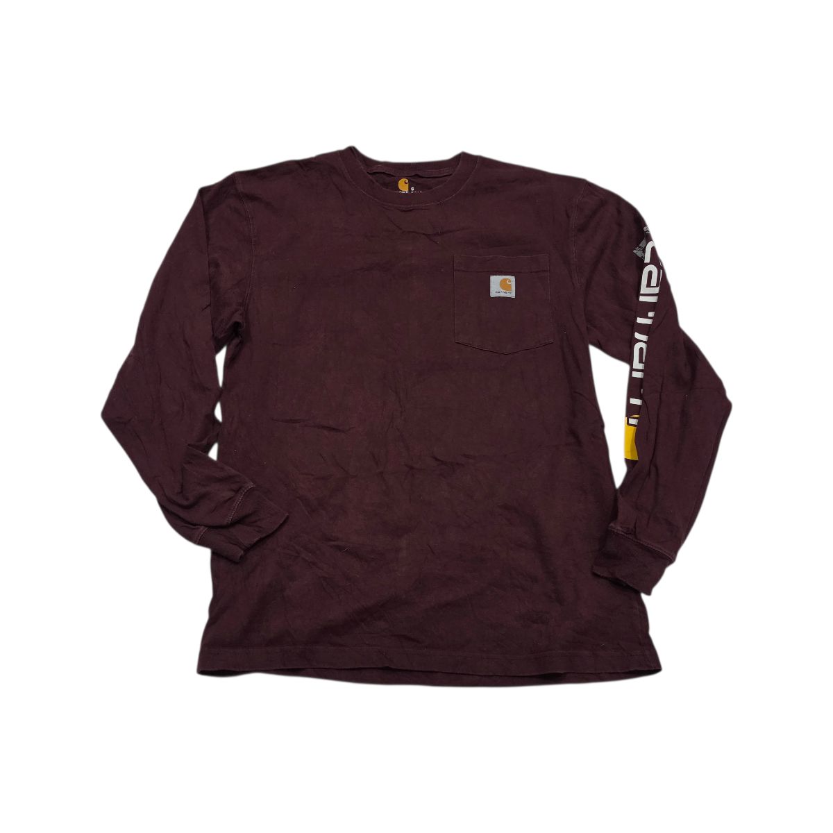 Playera Manga Larga Carhartt Chico S Vino