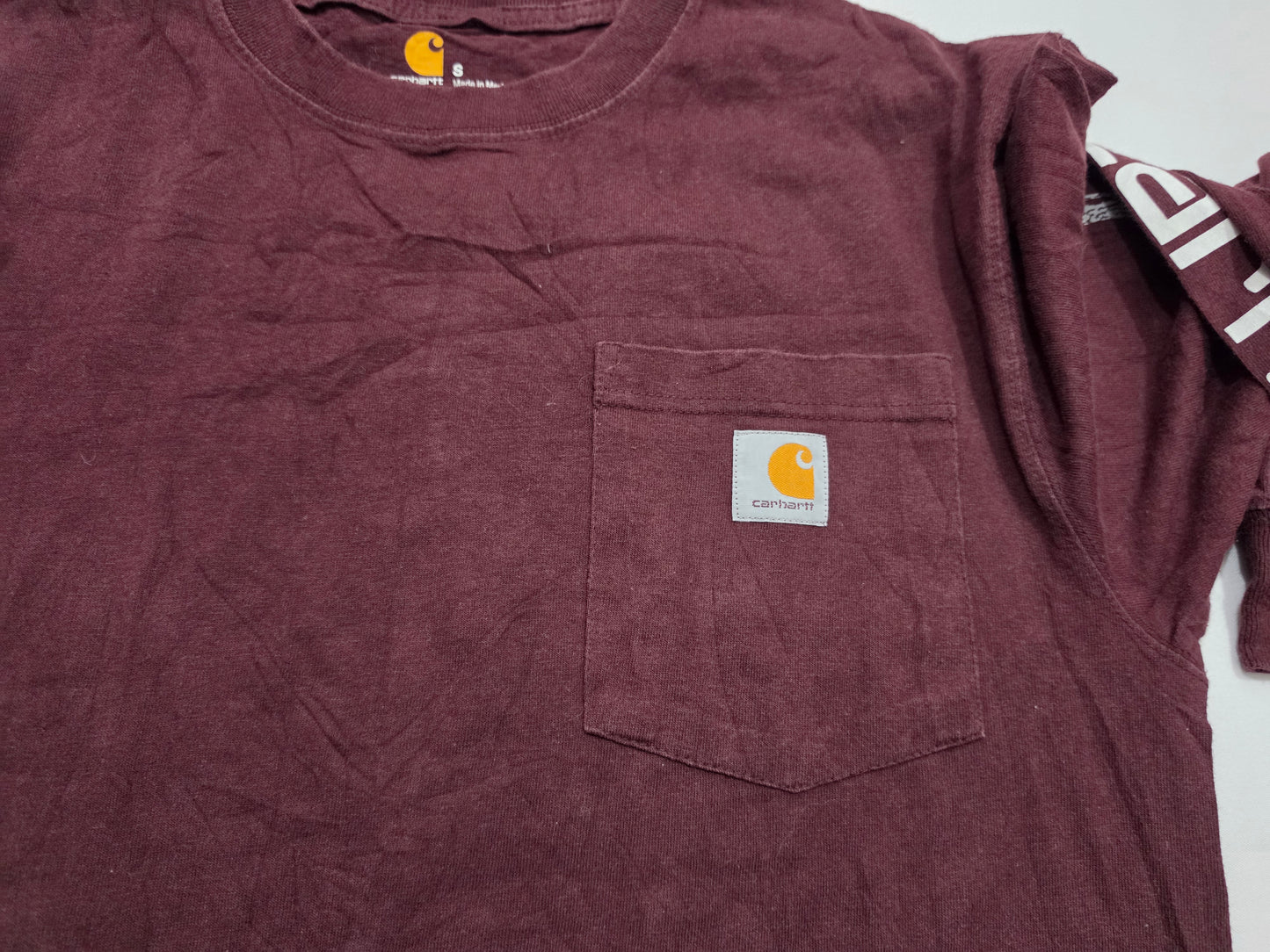 Playera Manga Larga Carhartt Chico S Vino