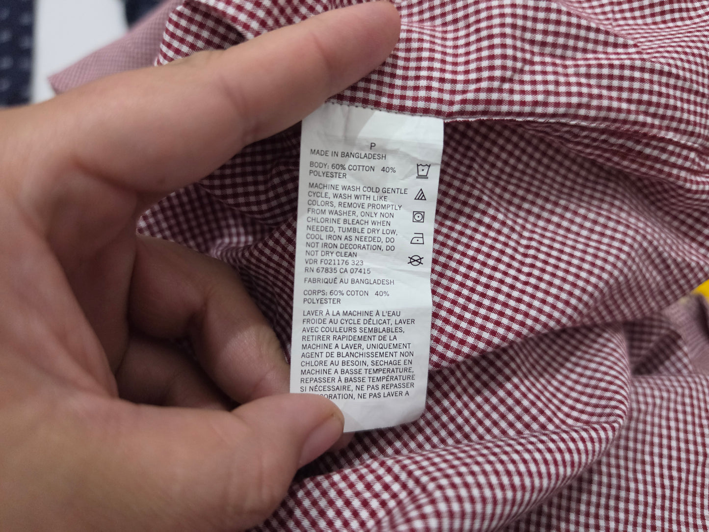 Camisa Nautica Chico S Cuadro Rojo
