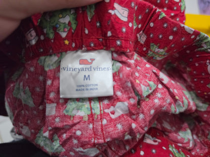 Pijama Vineyard Vines Mediana M Rojo Navidad Pinos
