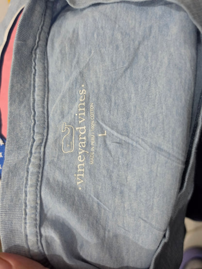 Playera Vineyard Vines Grande L Azul Claro