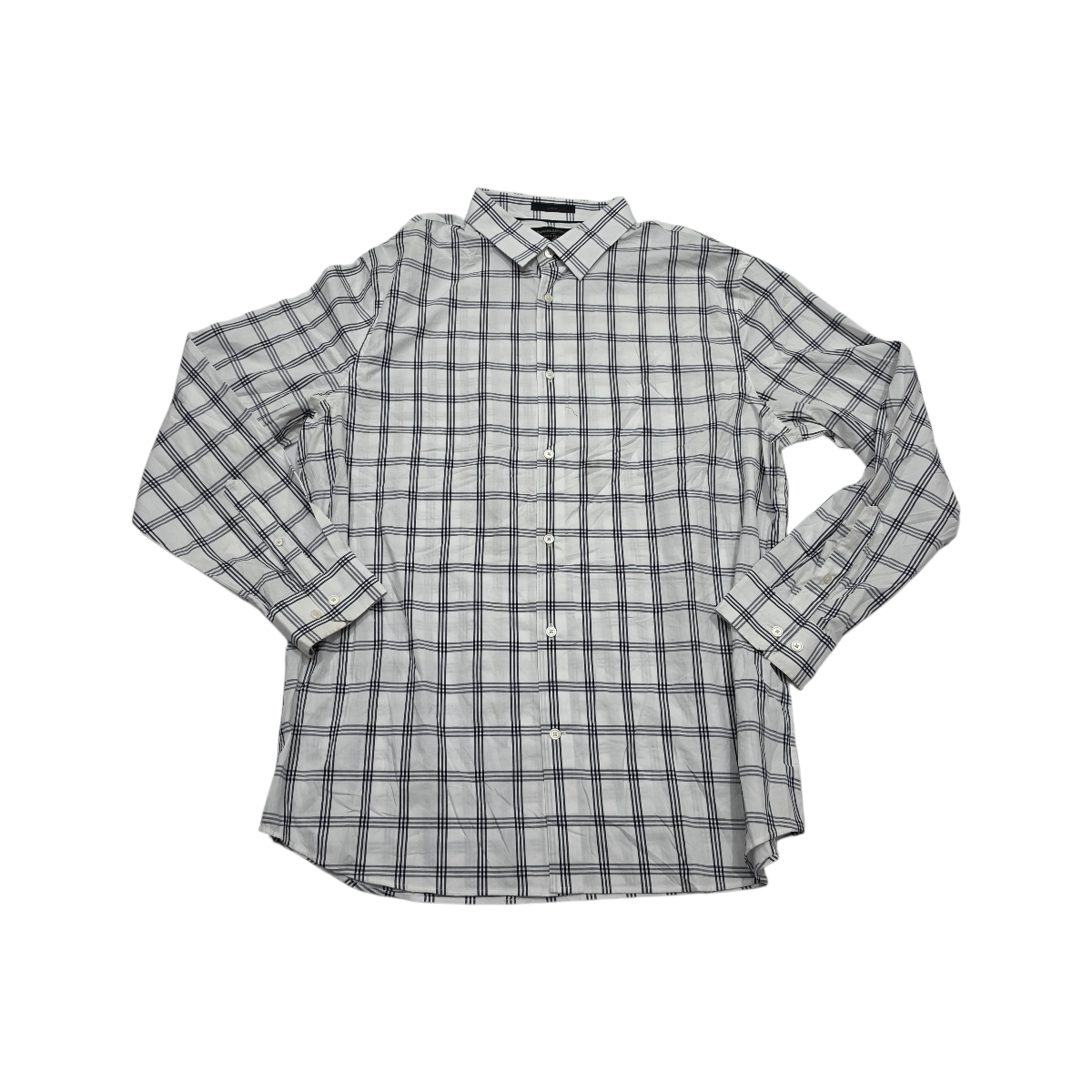 Camisa Banana Republic Xgrande Slimfit Cuadro Blanco