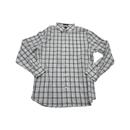 Camisa Banana Republic Xgrande Slimfit Cuadro Blanco