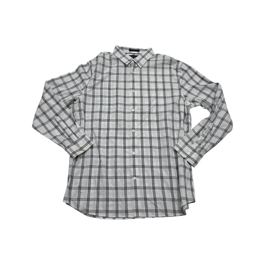 Camisa Banana Republic Xgrande Slimfit Cuadro Blanco