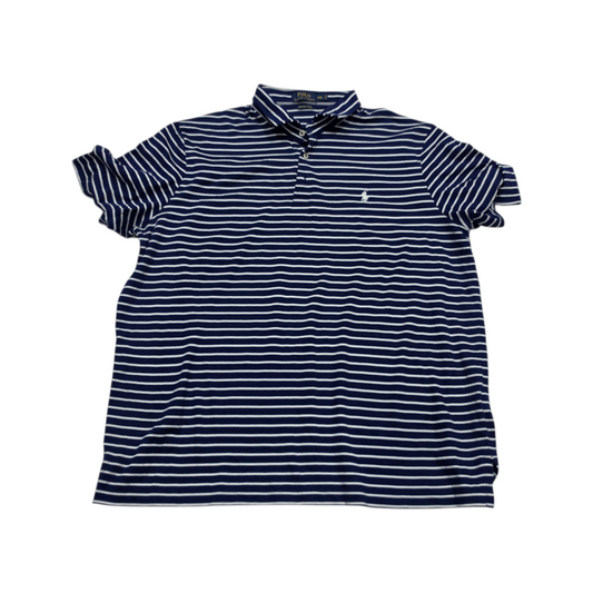 Playera Polo Ralph Lauren 2xl Pima Azul Lineas