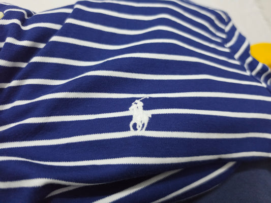 Playera Polo Ralph Lauren 2xl Pima Azul Lineas