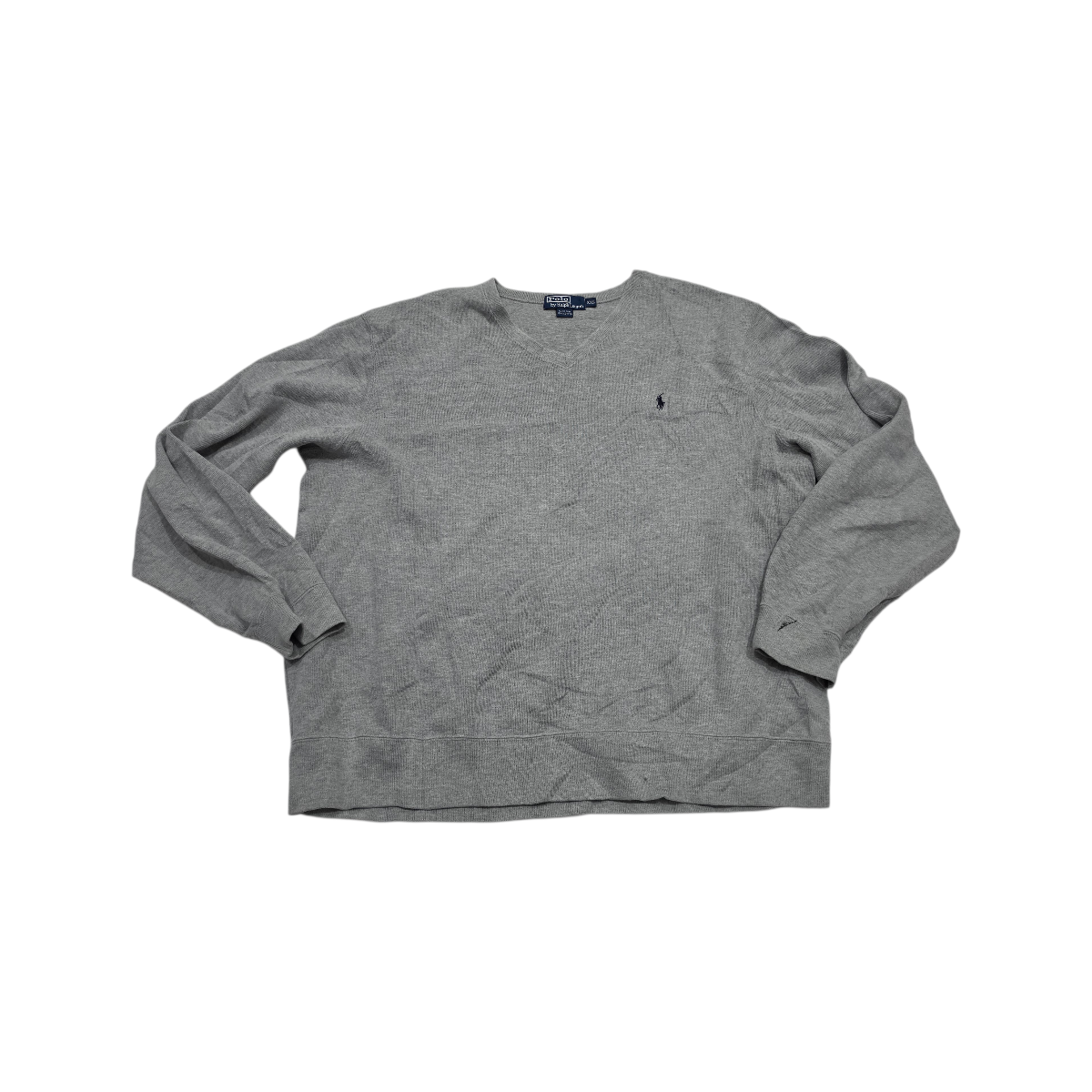 Sudadera Ralph Lauren 2xl Gris Pony Azul