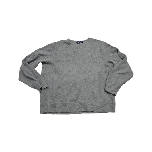 Sudadera Ralph Lauren 2xl Gris Pony Azul