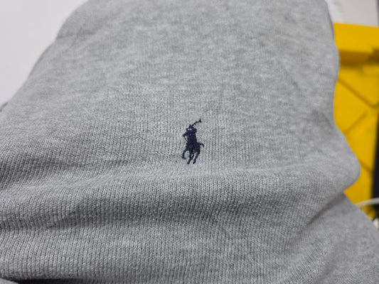 Sudadera Ralph Lauren 2xl Gris Pony Azul