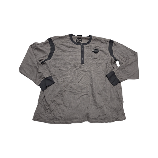Playera Manga Larga Harley Davidson 3xl Gris