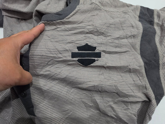 Playera Manga Larga Harley Davidson 3xl Gris