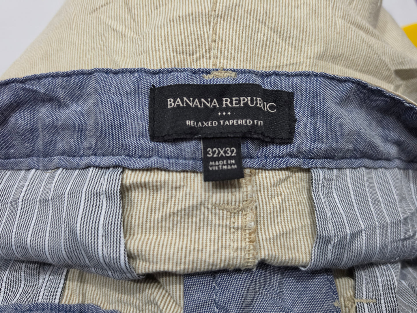 Pantalon Banana Republic 32x32 Relaxed Tapered Fit Cafe