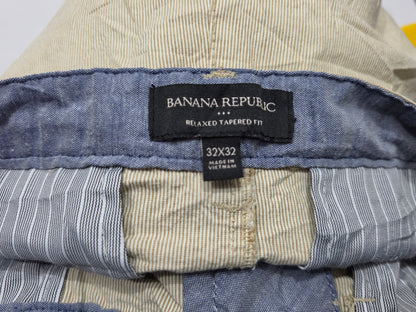 Pantalon Banana Republic 32x32 Relaxed Tapered Fit Cafe