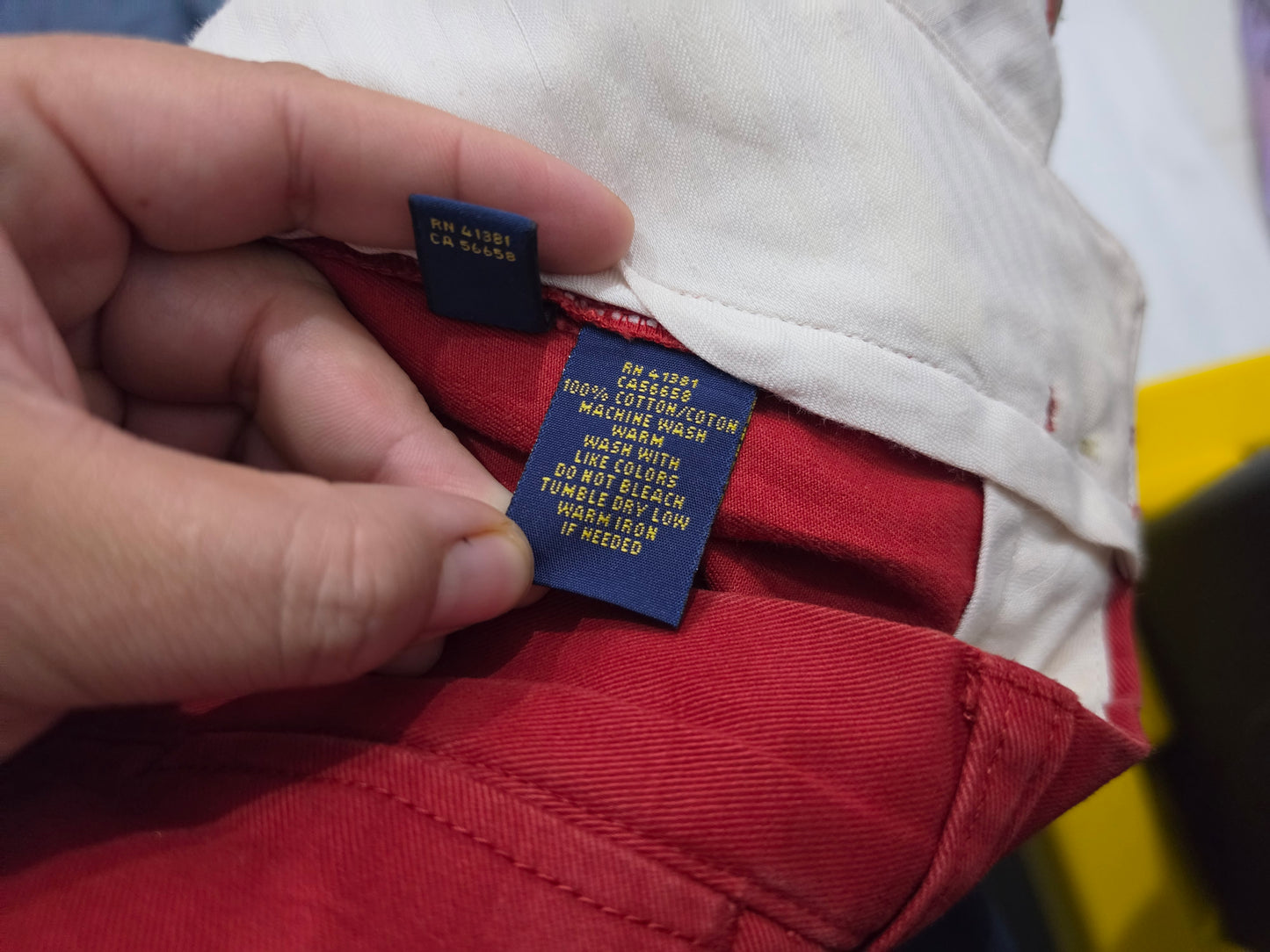 Pantalon Ralph Lauren 34x32 Classic Fit Rojo