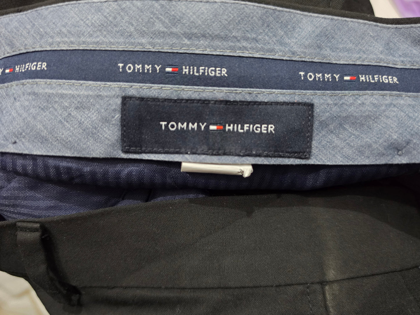 Pantalon Tommy Hilfiger 40x32 Negro Vestir