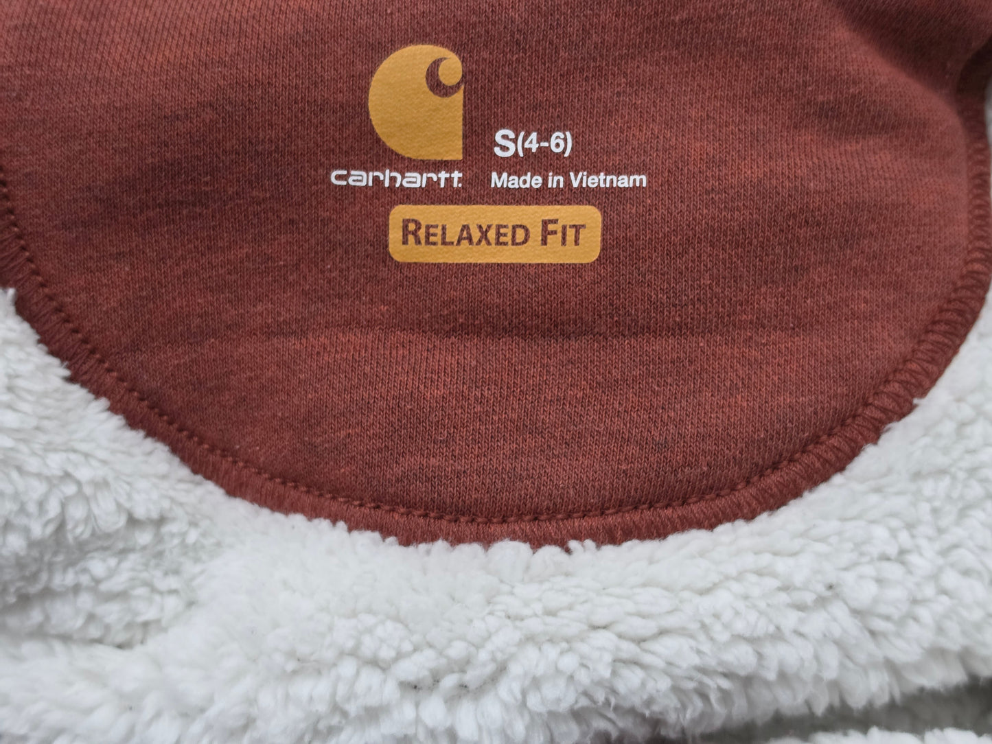 Sudadera Carhartt Mujer Chico S Vino Aborregada