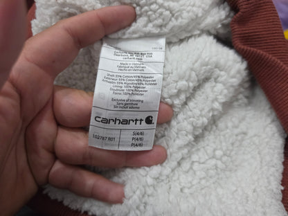 Sudadera Carhartt Mujer Chico S Vino Aborregada