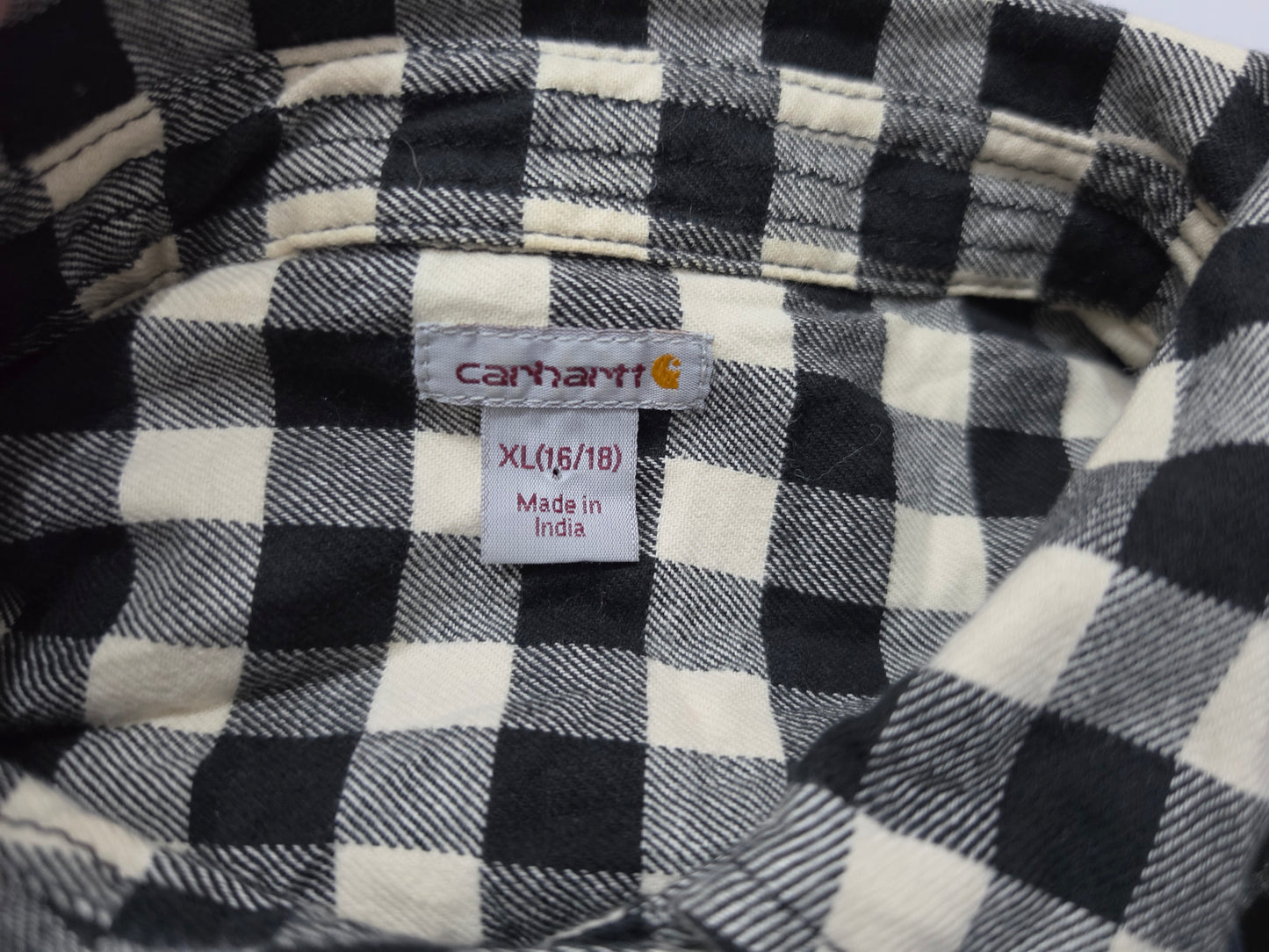 Camisa Carhartt Mujer Xgrande Xl Cuadro Negro