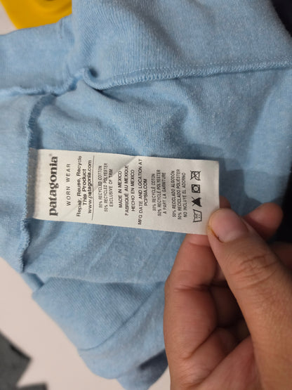 Playera Manga Larga Patagonia Chico S Regular Fit Azul Claro