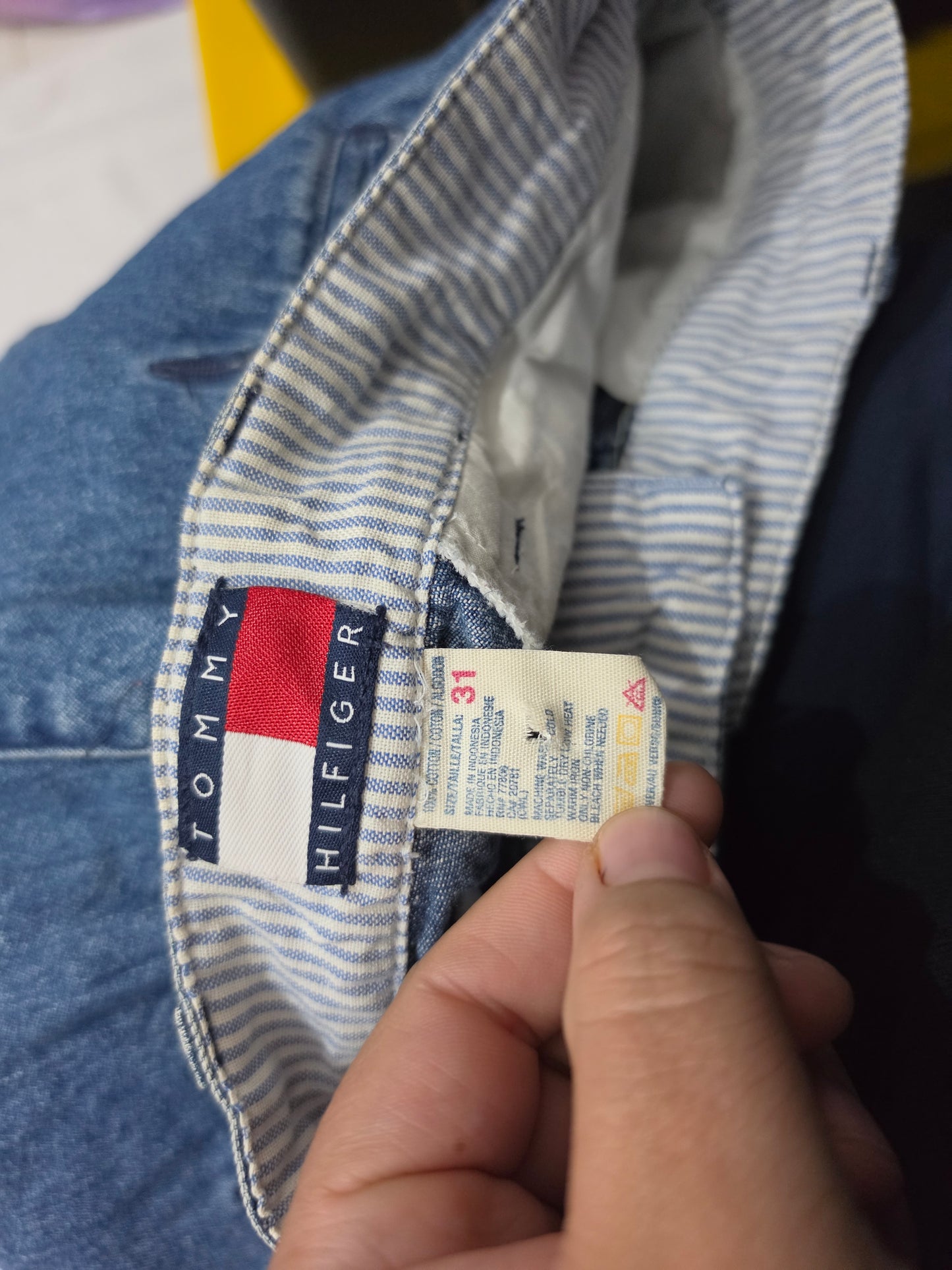 Bermuda Mezclilla Tommy Hilfiger Talla 31 Azul