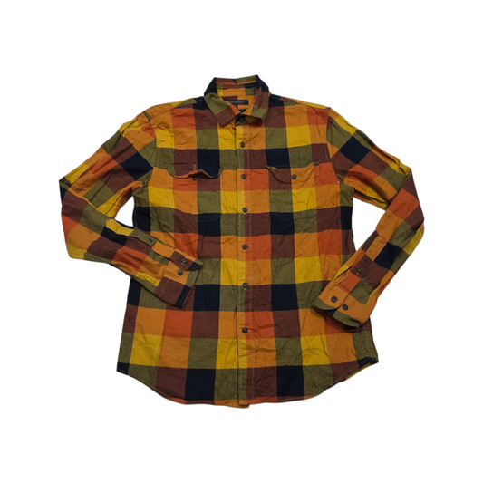 Camisa Banana Republic Chicos Untuckedslimfit Cuadro Naranja