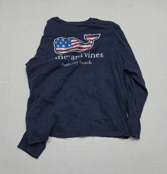 Playera Manga Larga Vineyard Vines Mediana M Azul