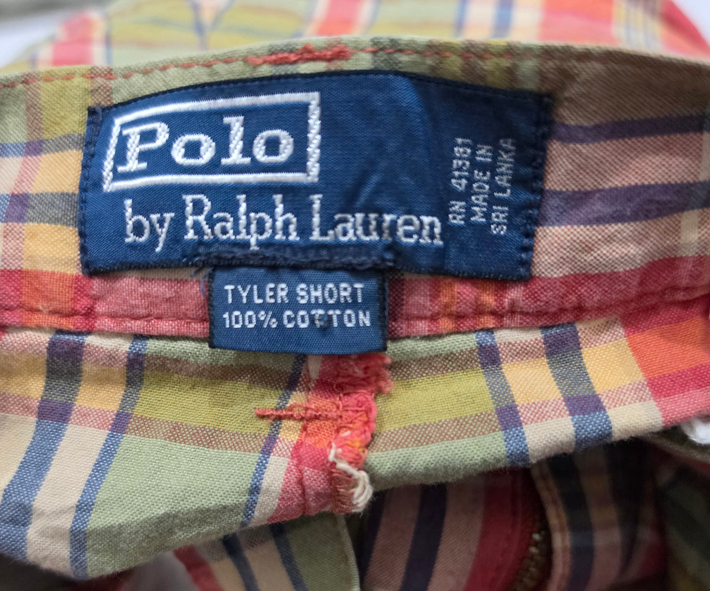 Bermuda Ralph Lauren Talla 34 Cuadro Verde