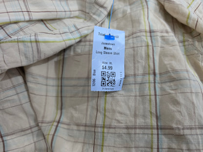 Camisa Manga Corta Columbia Xgrande Xl Cafe Cuadro