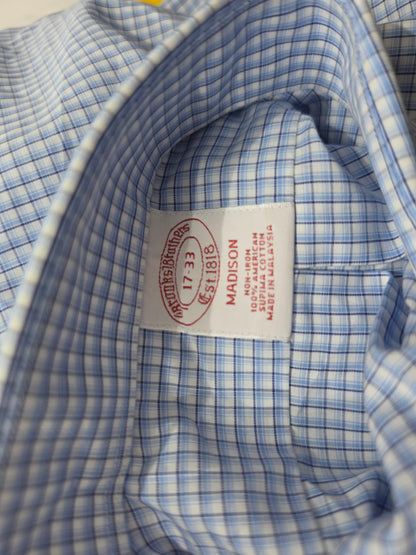 Camisa Brooks Brothers Xgrande 17 33 Madison Azul Cuadro