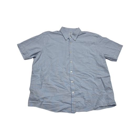 Camisa Manga Corta Brooks Brothers 2xl Regular Azul Lineas