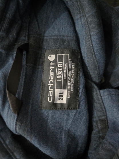 Camisa Carhartt 2xl Loose Fit Azul Gruesa