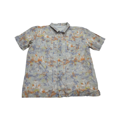 Camisa Manga Corta Columbia 2xl Azul Figuras