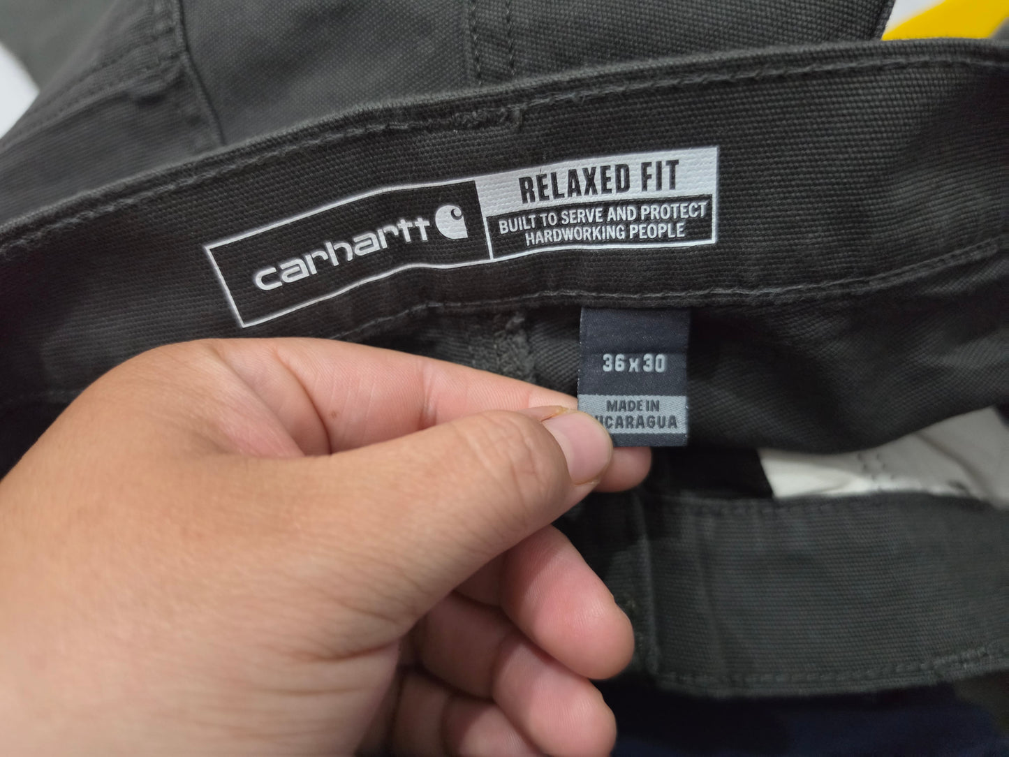 Pantalon Carhartt 36x30 Relaxed Fit Gris Oscuro