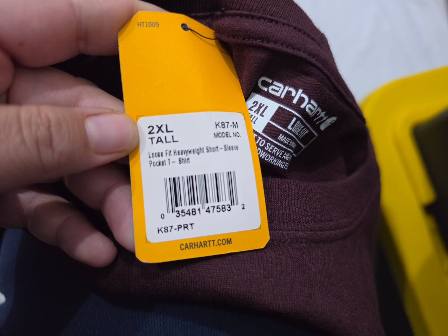 Playera Carhartt 2xl Tall Loose Fit Vino