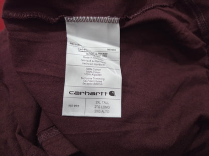 Playera Carhartt 2xl Tall Loose Fit Vino